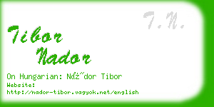 tibor nador business card